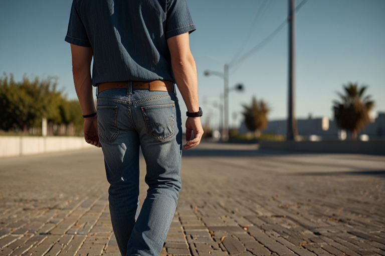 Leonardo_Lightning_XL_Man_walking_wearing_jeans_2